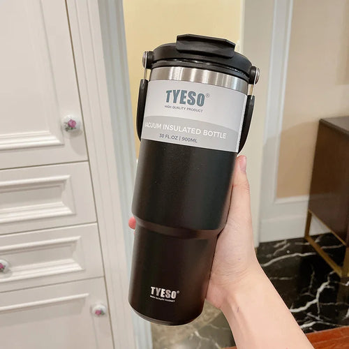 900ML Tyeso Stainless Steel Coffee Cup Cold And Hot Double-layer