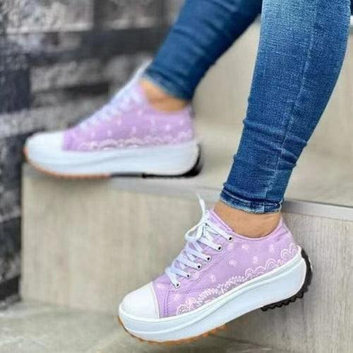 Goah Pattern Canvas Women Sneakers Casual Sport Shoes