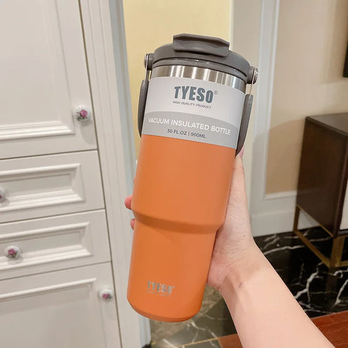 900ML Tyeso Stainless Steel Coffee Cup Cold And Hot Double-layer