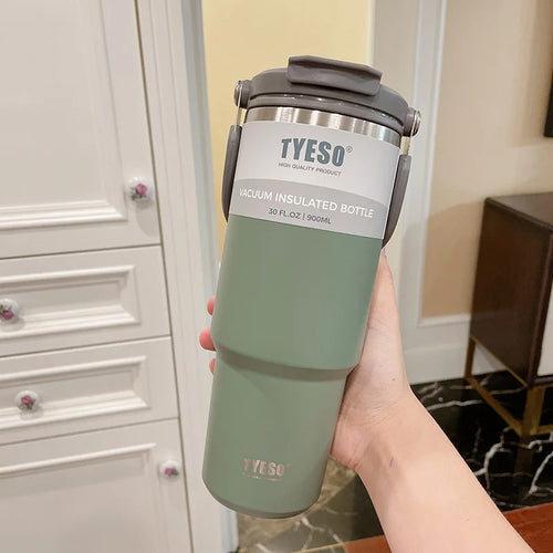 900ML Tyeso Stainless Steel Coffee Cup Cold And Hot Double-layer
