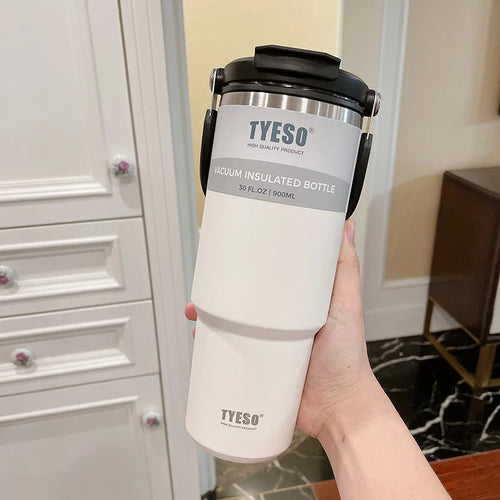 900ML Tyeso Stainless Steel Coffee Cup Cold And Hot Double-layer