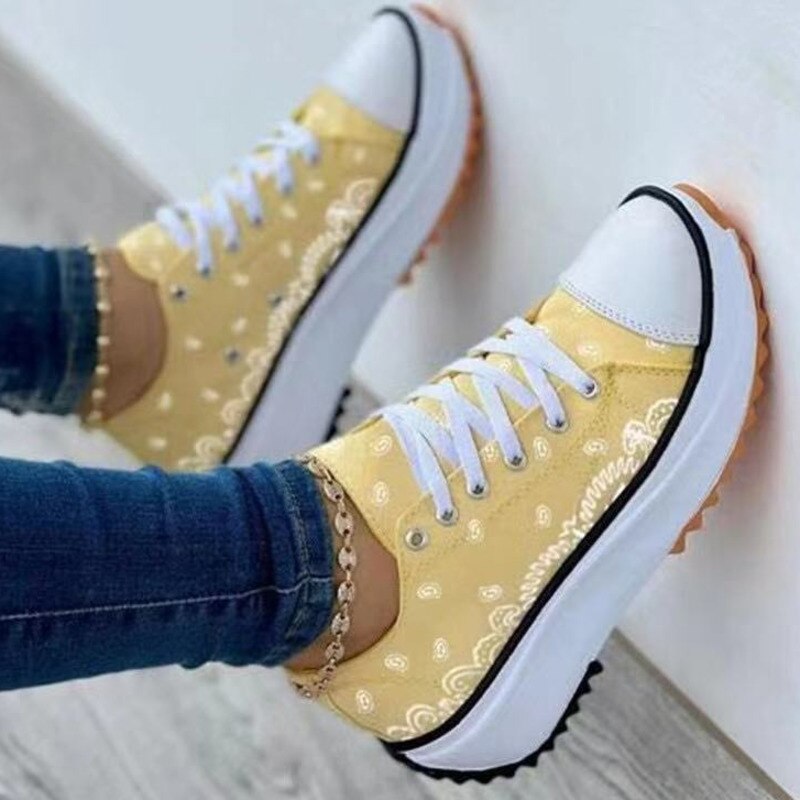 Goah Pattern Canvas Women Sneakers Casual Sport Shoes