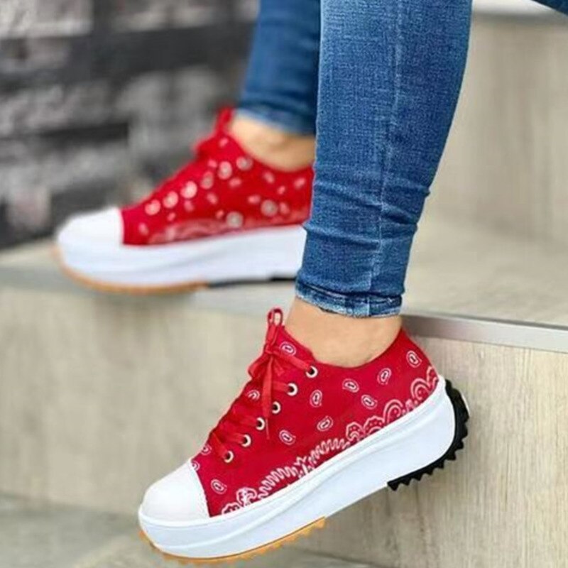 Goah Pattern Canvas Women Sneakers Casual Sport Shoes