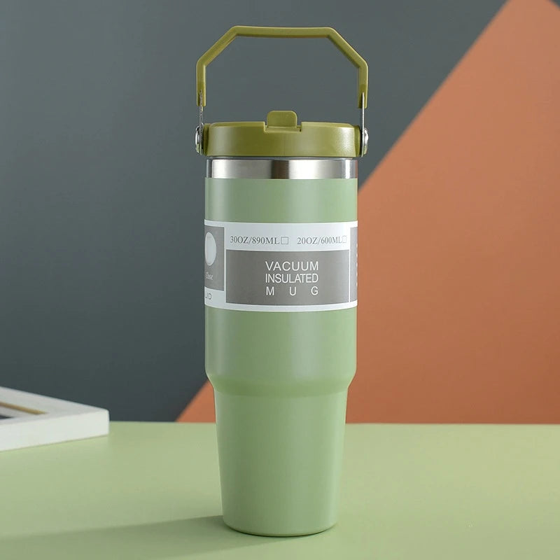 30oz Large Capacity Portable Car Cup Stainless Steel Thermos Cup with