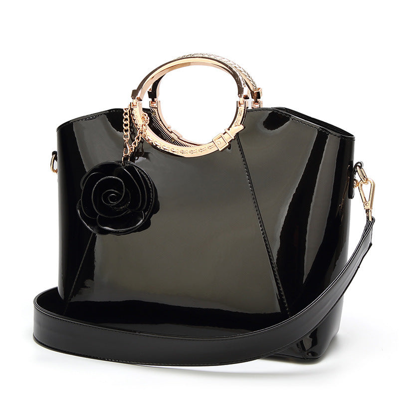 Korean Style Bright Leather Lady's Messenger Bag