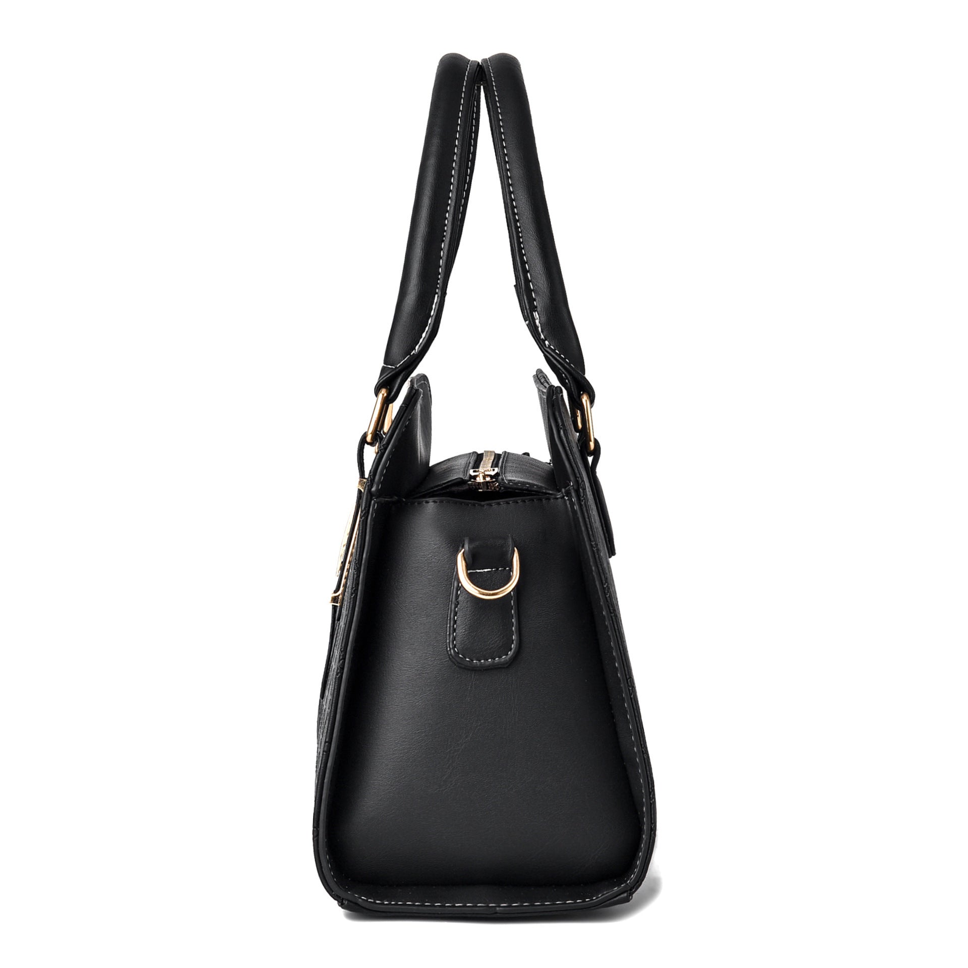 Fashion Leather Color Contrast Lady's Messenger Bag