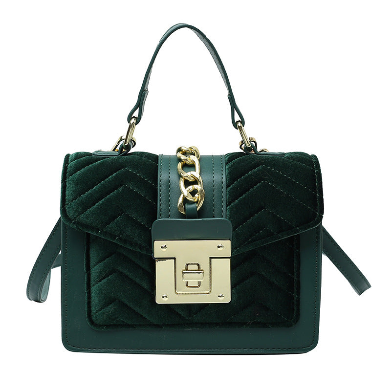 Fashion Velvet Lady's One-shoulder Small Messenger Bag