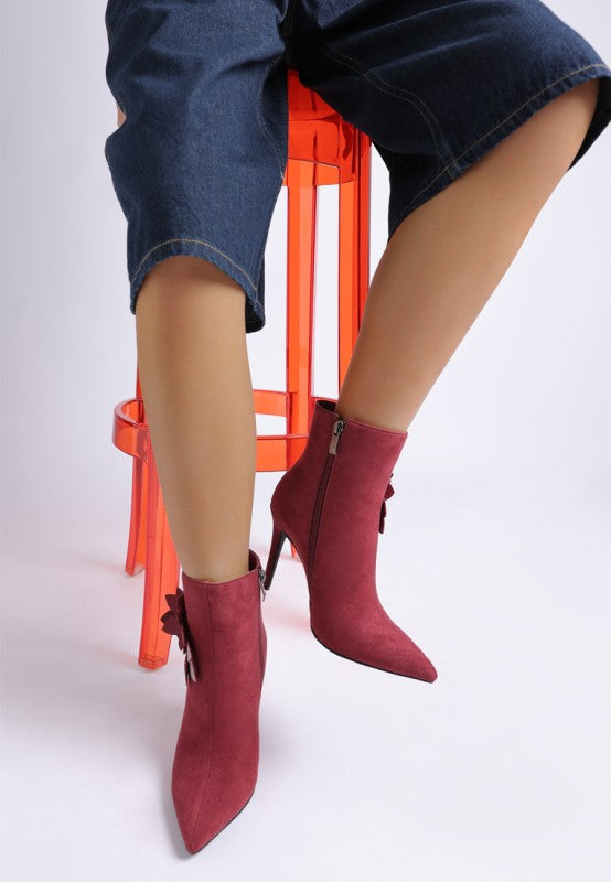 Yarrow Rhinestones Petal Detail Boots