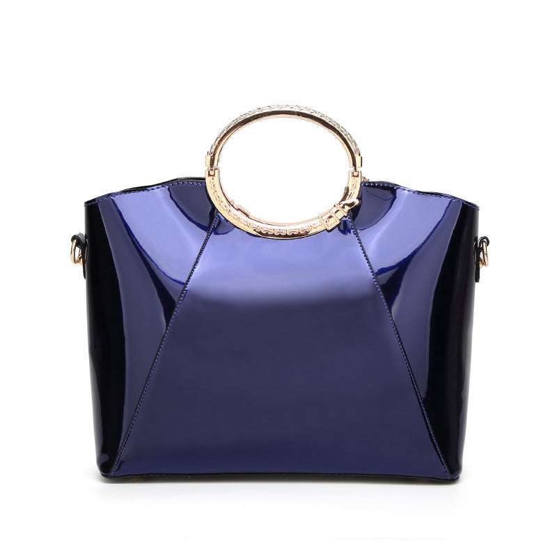 Korean Style Bright Leather Lady's Messenger Bag